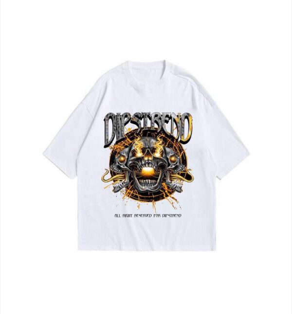 DIPSTREND SUMMER TEES - SKULL WHITE